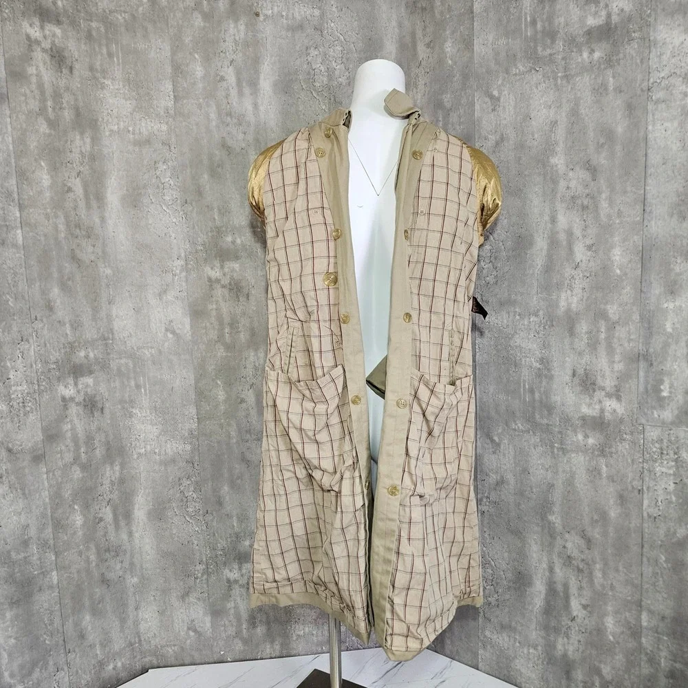 Vintage Chaps Ralph Lauren Trench Coat Tan Belted Khaki Jacket 40R‎ USA